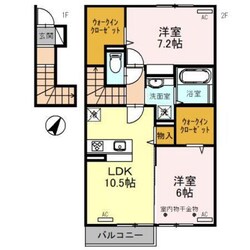 エコンフォート前橋駒形　Ａ棟の物件間取画像